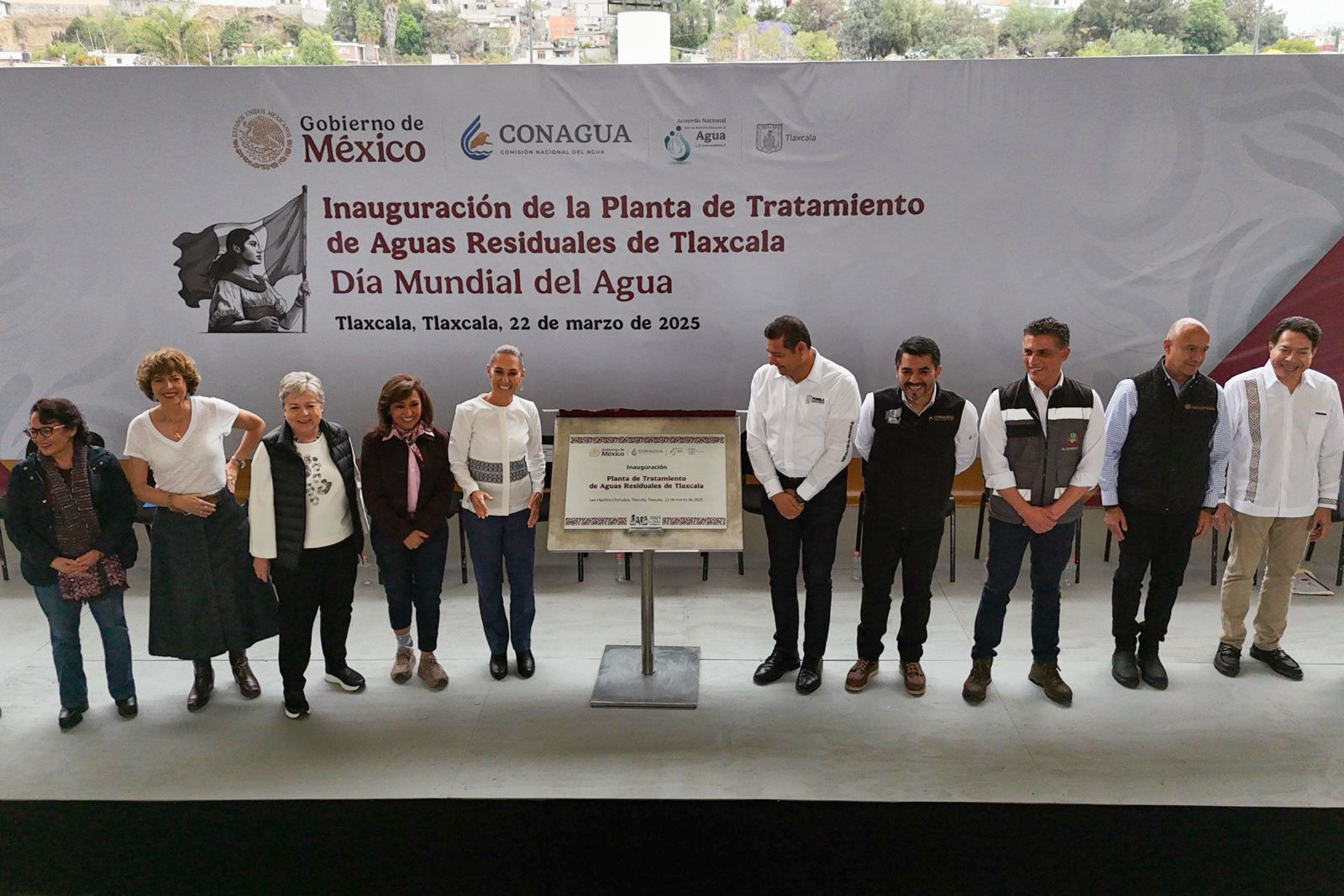 Claudia Sheinbaum inaugura planta de tratamiento de aguas residuales en Tlaxcala